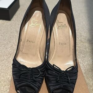 Christian Louboutin peep toe heels